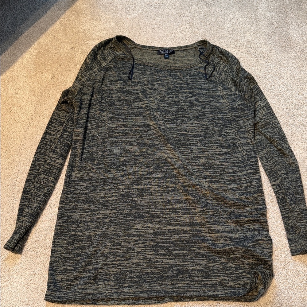 Topshop Heather Gray Knit Top
